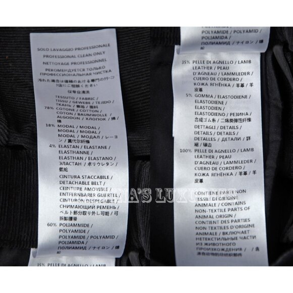 GUCCI PANTS EQUESTRIAN BLACK COTTON CORDUROY LEATHER HORSEBIT BELT IT 36 US 0 - Picture 8 of 8